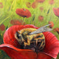 "Abeille dan un Coquelicot" LIMITED Giclee Print